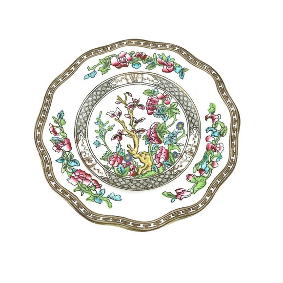 Coalport Indian Tree Scalloped Edge Bread Plate 6 5/8'' Fine Bone China Floral - Picture 5 of 5